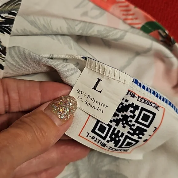 Tropical Santa with a surfboard flamingos pineapple lights ALOHA Christmas Lrg. - Picture 5 of 7